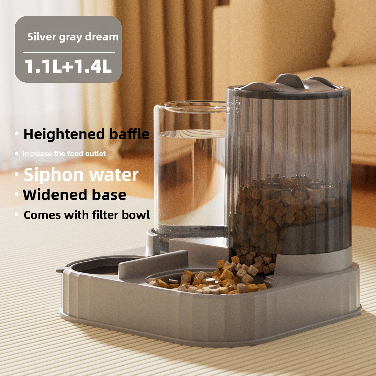 Automatic Pet Food and Water Dispenser